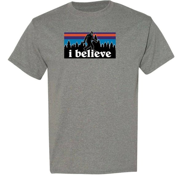 Sasquatch I Believe Trees Bigfoot Short Sleeve Tee - Picture 8 of 11